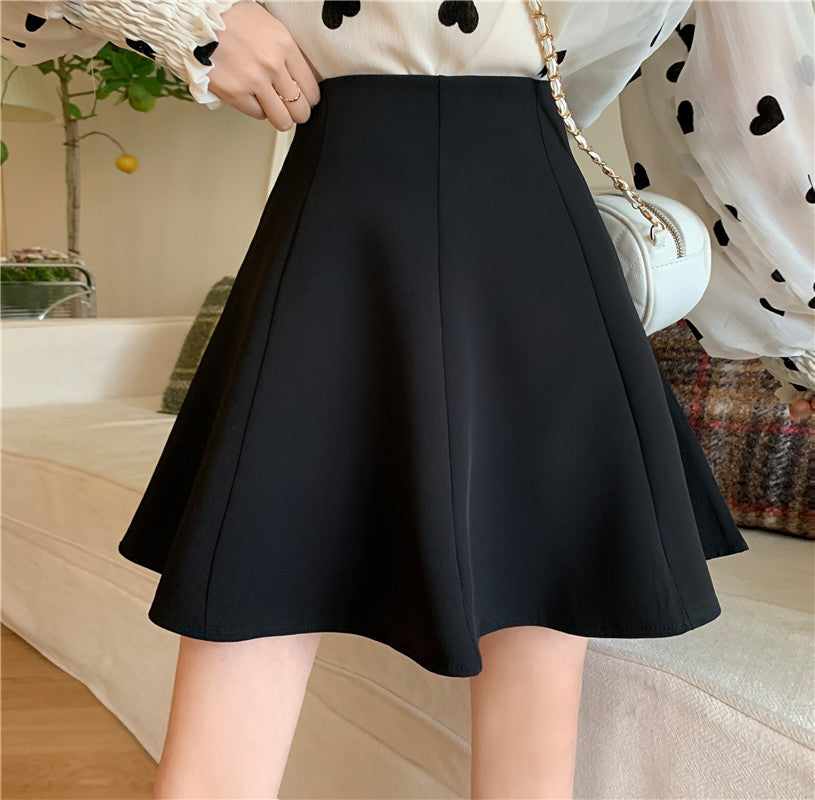 High waisted black outlet circle skirt