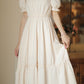Basic Off Shoulder Jacquard Midi Dress (Cream)