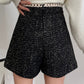 Preppy Tweed Asymmetrical Shorts (2 Colors)