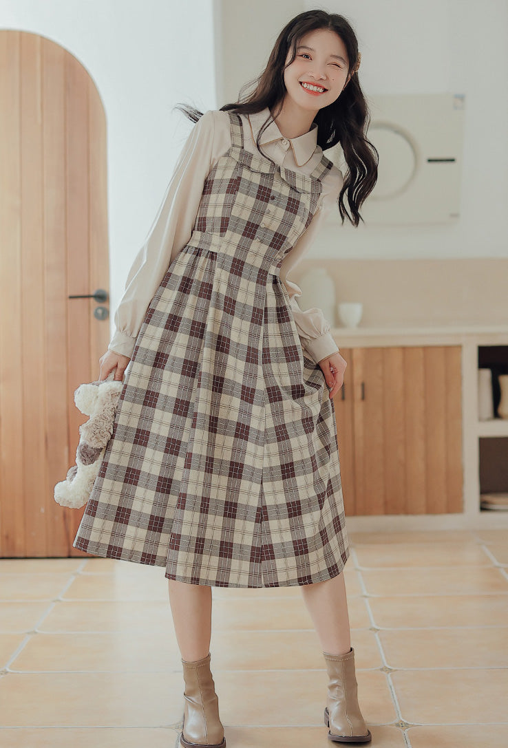 Plaid Cami Swing Dress (2 Colors)