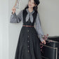 Button Up Suede Pinafore Dress (4 Colors)