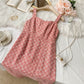 Heart Checkerboard Asymmetrical Dress (Pink)