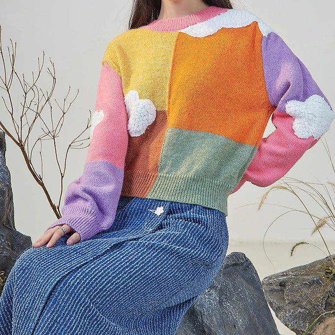 Candy Colorblock Cloud Sweater (Multicolor)