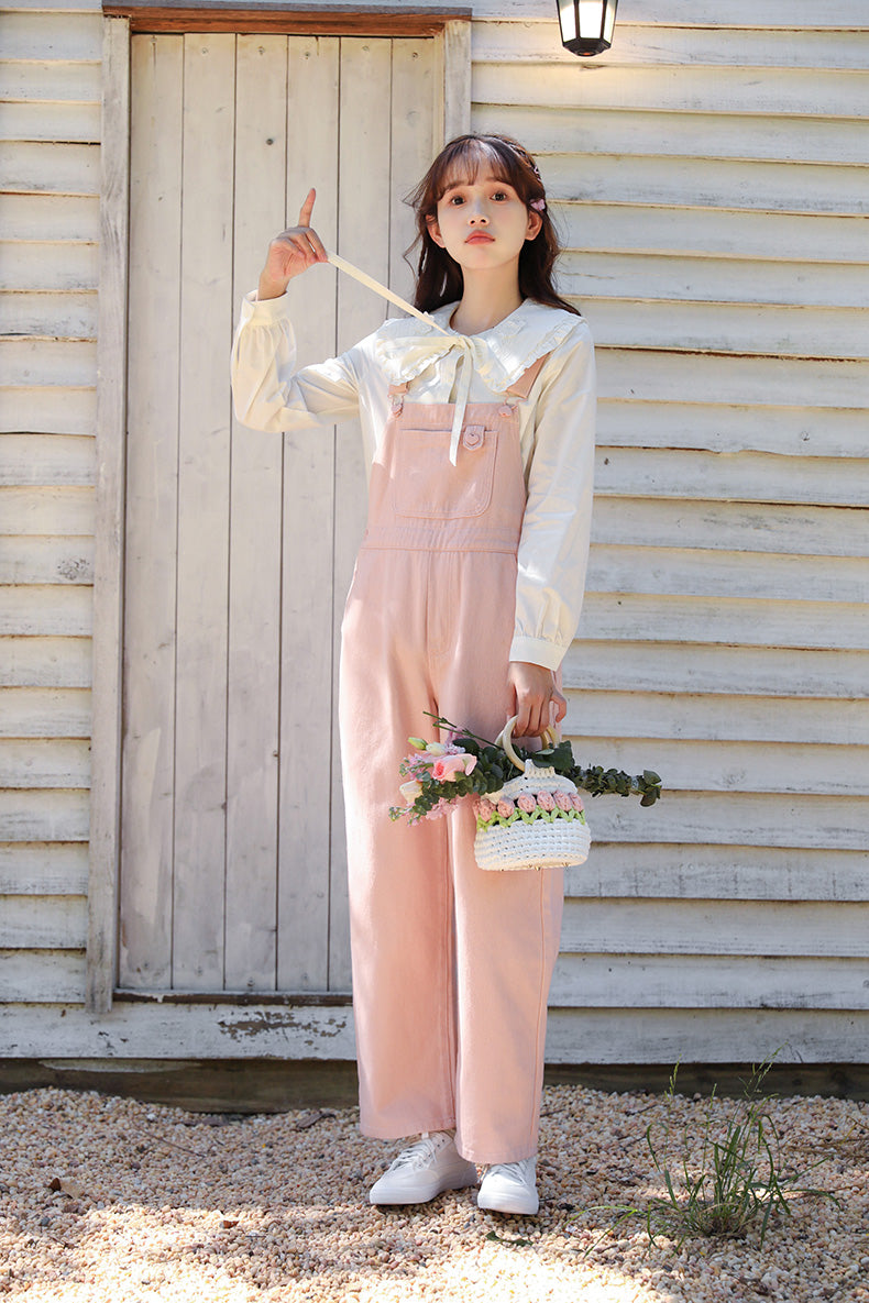 Sweet Heart Overalls (Pink)