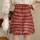 Houndstooth Tweed Mini Skirt (2 Colors)