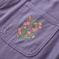 Embroidered Floral Pocket Jeans (Purple)