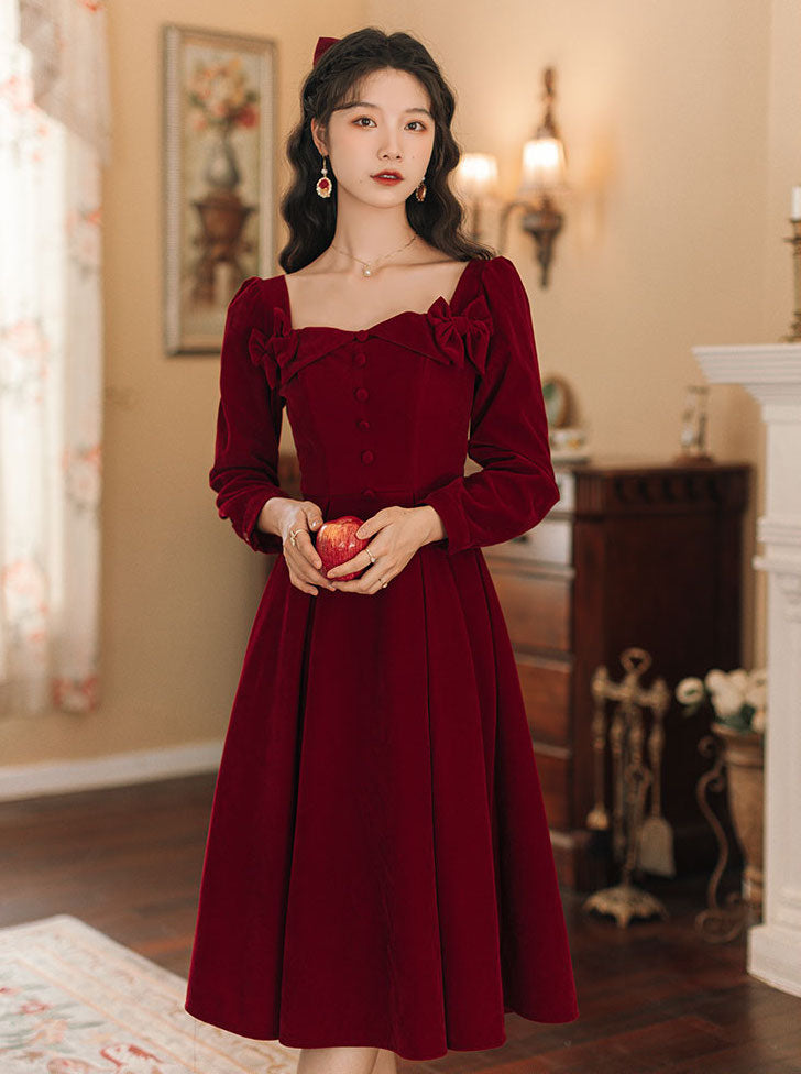 Apple red clearance long dress