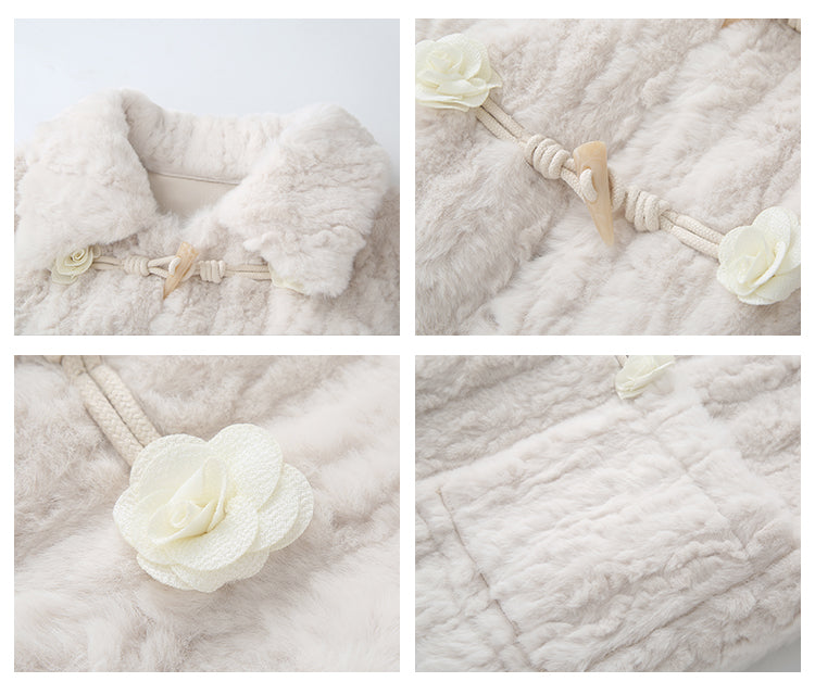 Little Rose Toggle Fur Coat (3 Colors)