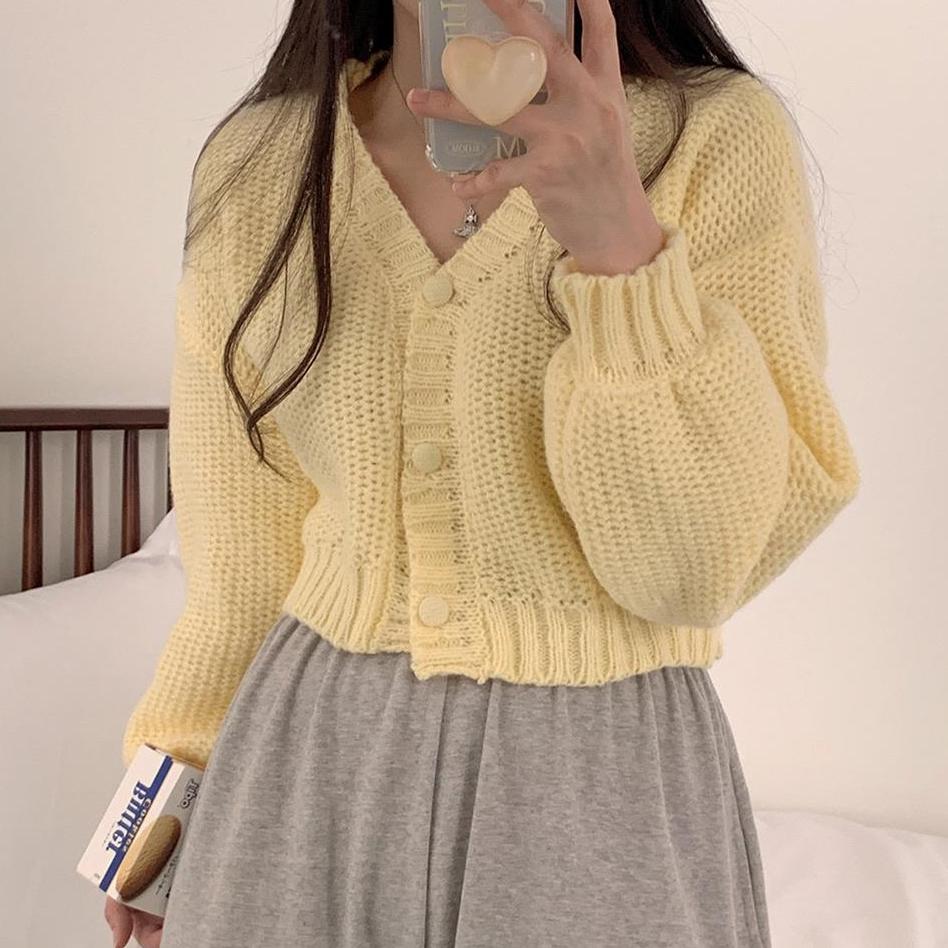 Baby Cropped Cardigan (5 Colors)