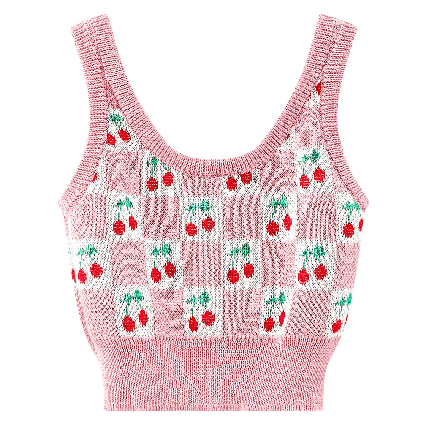 Cherry Checkerboard Vest (Pink)