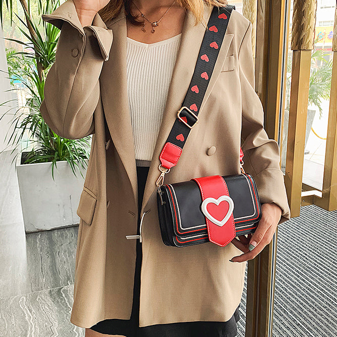 Heart Crossbody In Colorblock  Luxury purses, Brown leather shoulder bag,  Pink crossbody bag