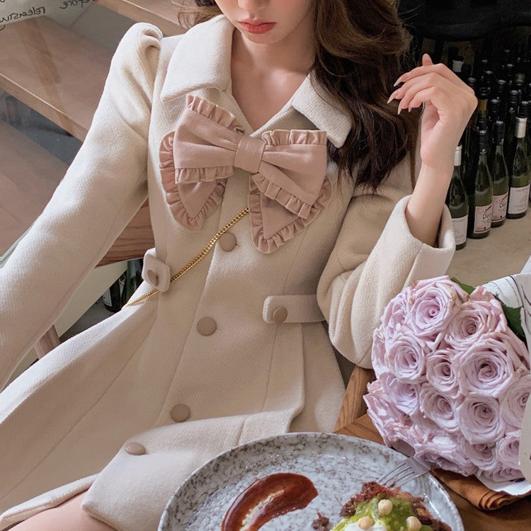 Sweet Bow Dress Coat (2 Colors)