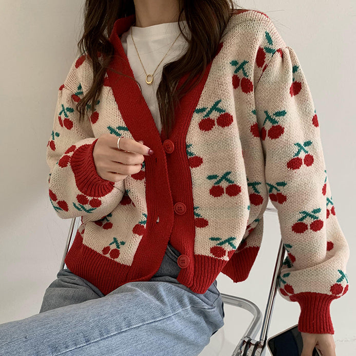 Cherry Bomb Cropped Cardigan (2 Colors)