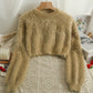 Cropped Fuzzy Sweater (8 Colors)