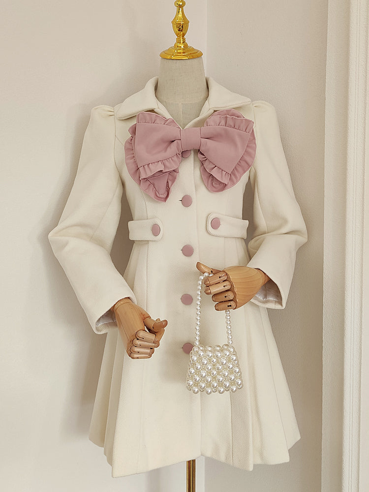 Sweet Bow Dress Coat (2 Colors)