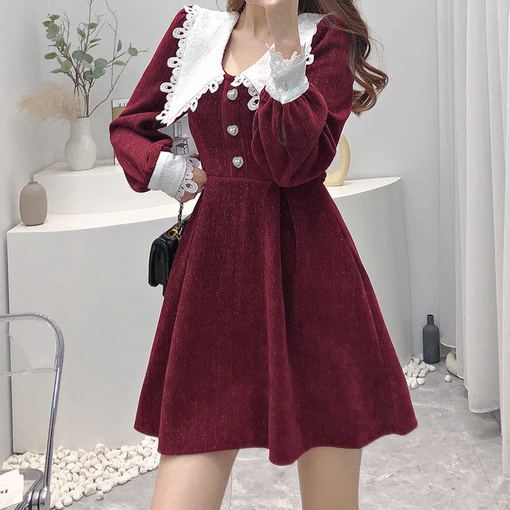 Sweet Love Peter Pan Knit Dress (3 Colors)