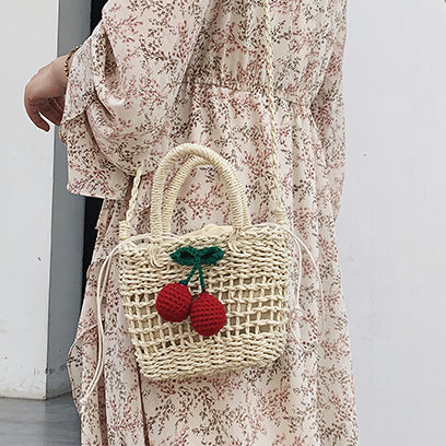Cherry Straw Bag (2 Colors)