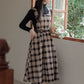 Academia Plaid Pinafore Midi Dress (2 Colors)