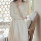 Lace & Vines Midi Dress (White)