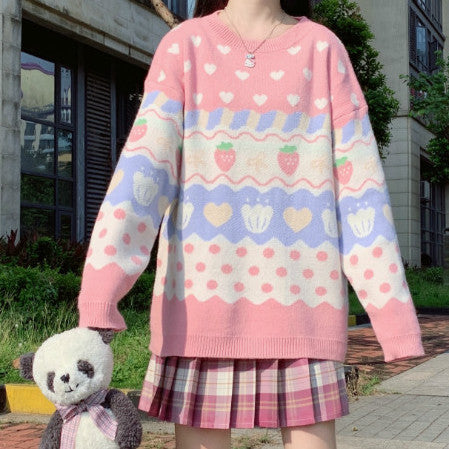 Strawberry Cupcake Sweater (Pink)