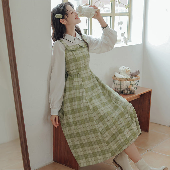 Plaid Cami Swing Dress (2 Colors)