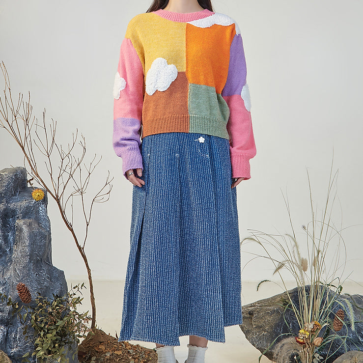 Candy Colorblock Cloud Sweater (Multicolor)