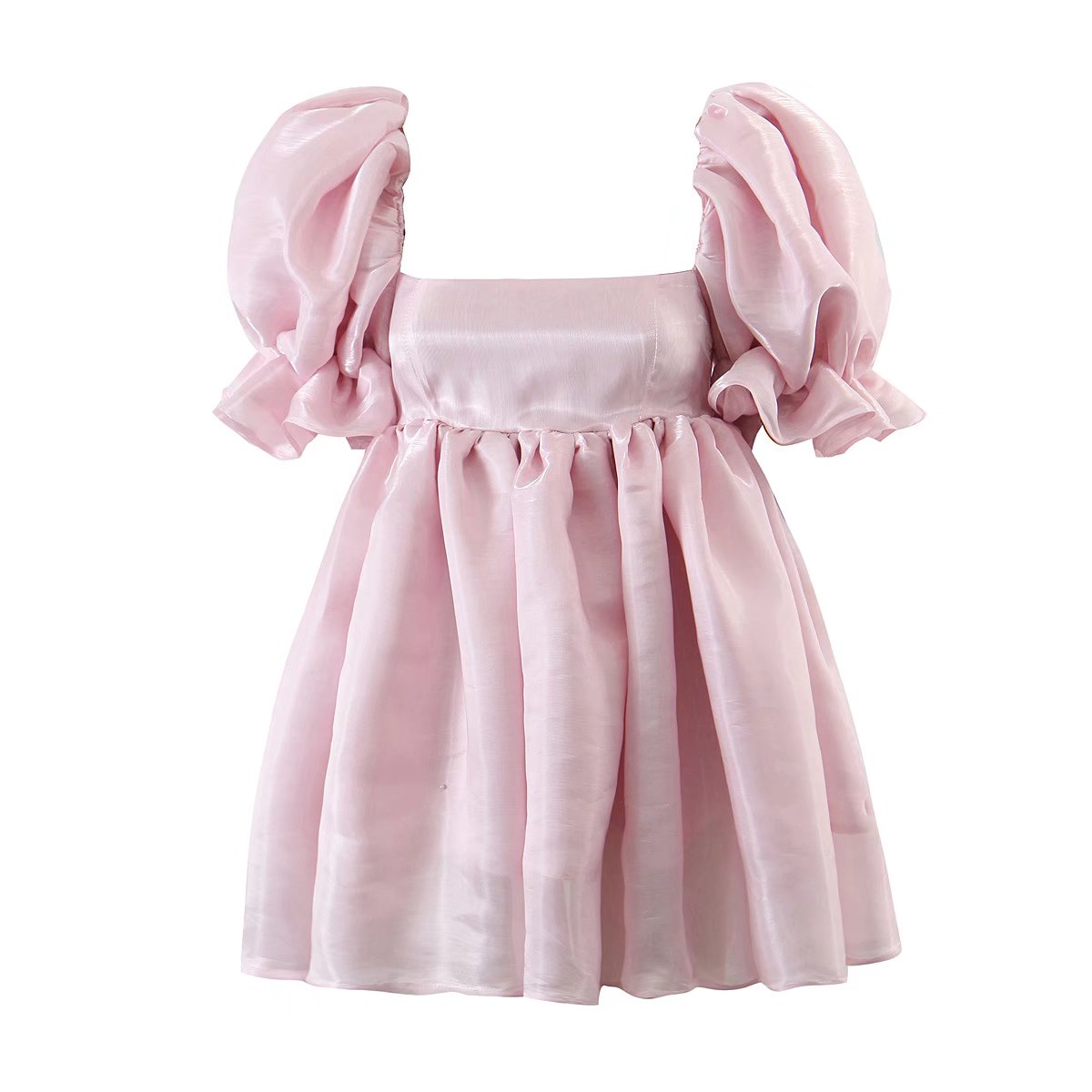 Satin Puff Sleeve Mini Dress (3 Colors)