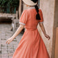 Up Away Cottage Midi Dress (Peach)