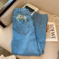 Wildflower Pocket Denim Jeans (Medium Blue)