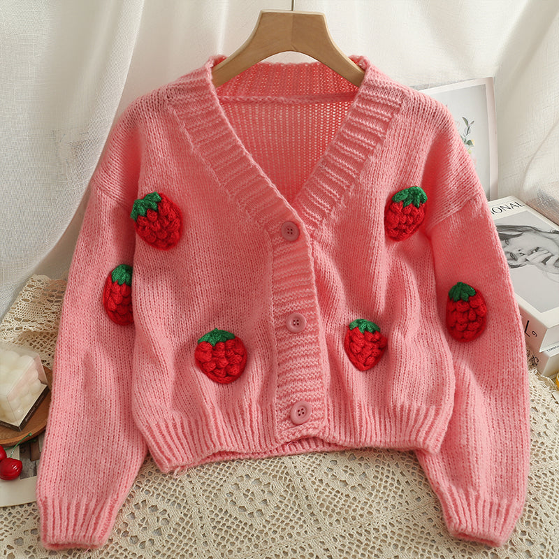 Strawberry Gumdrop Cardigan (3 Colors)