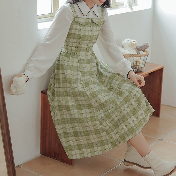 Plaid Cami Swing Dress (2 Colors)