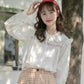 Daisy Chain Embroidered Button Up Shirt (White)