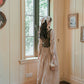 Country Corset Midi Dress (Beige/Olive)