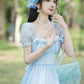 Ella Pearl Midi Dress (Blue)