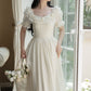 Blanc Rose Midi Dress (Cream)