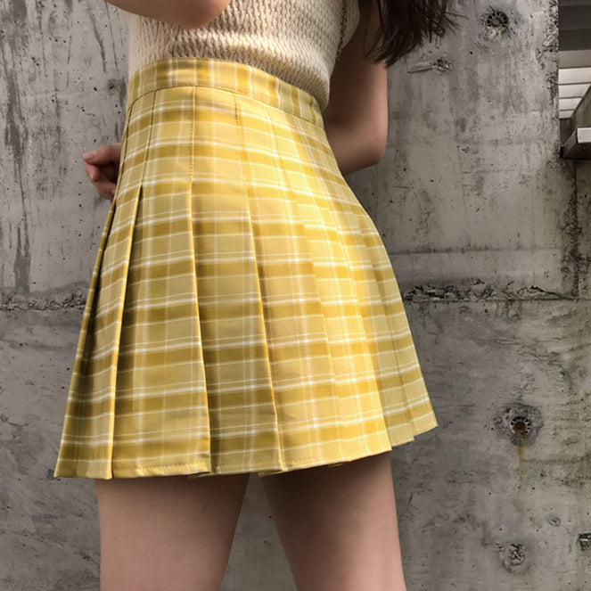 Citrus Plaid Tennis Skirt (2 Colors)