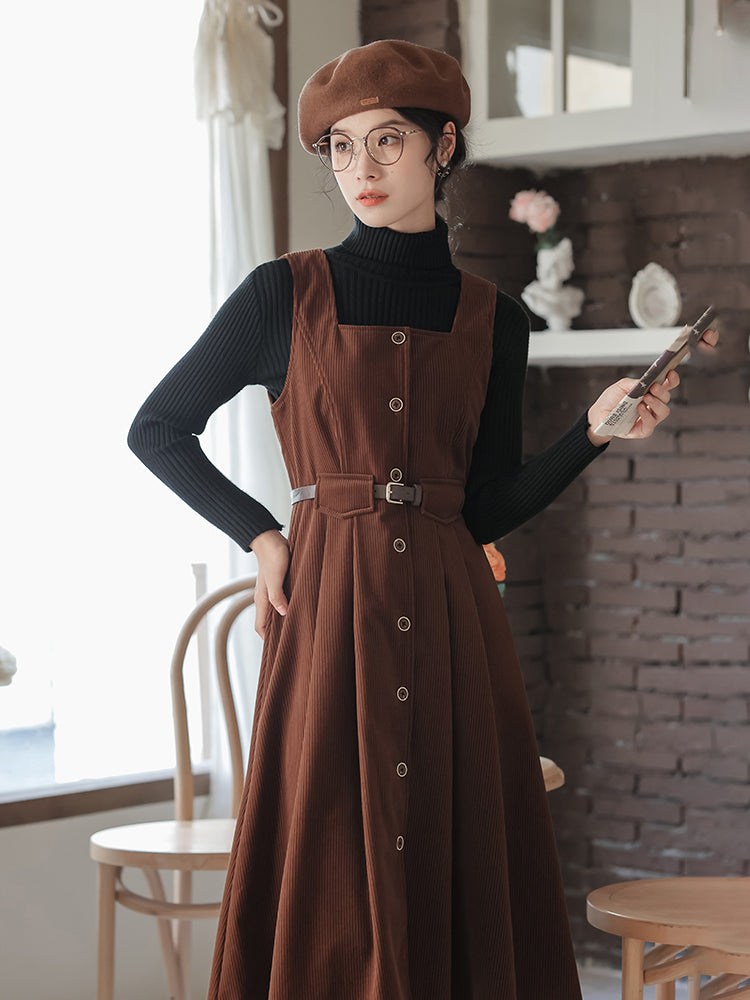 Winter on sale pinafore dress