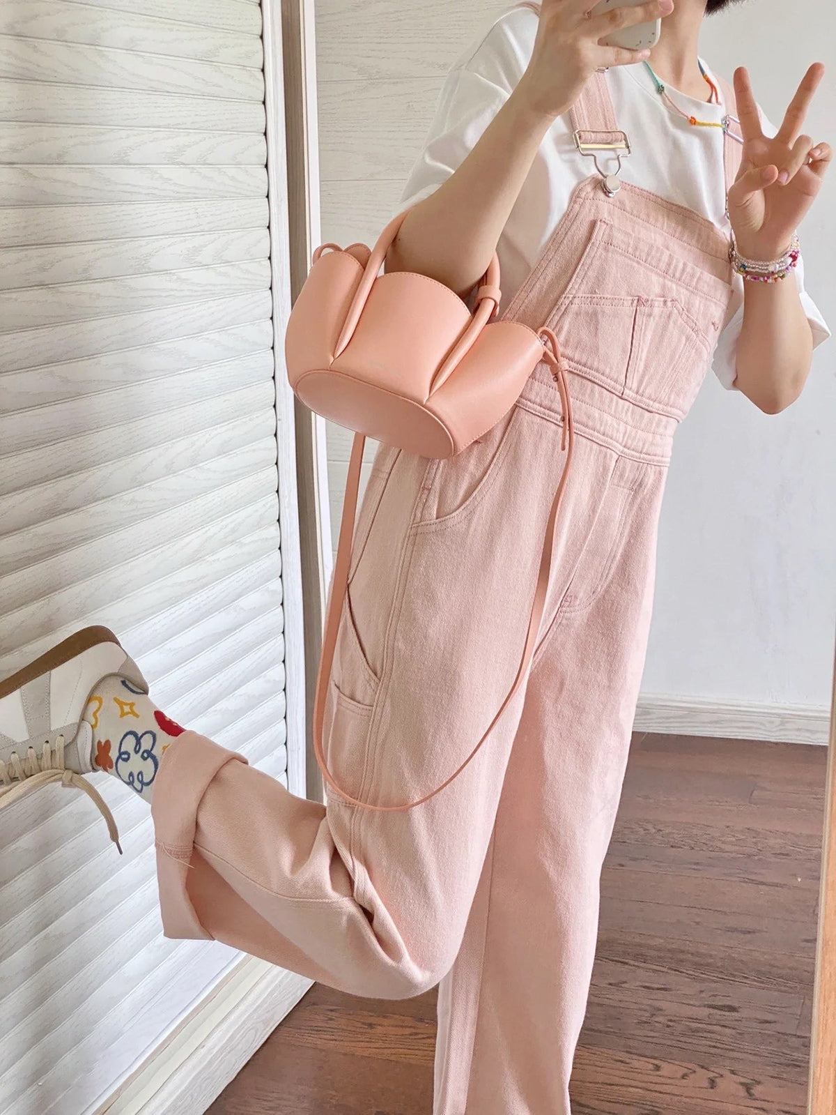 Spring Denim Overalls (Pink)