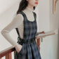 Academia Plaid Pinafore Midi Dress (2 Colors)