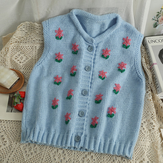 Daisy Embroidered Vest (2 Colors)