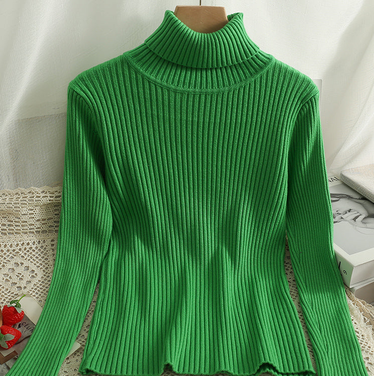 Chunky Ribbed Turtleneck Sweater (15 Colors)