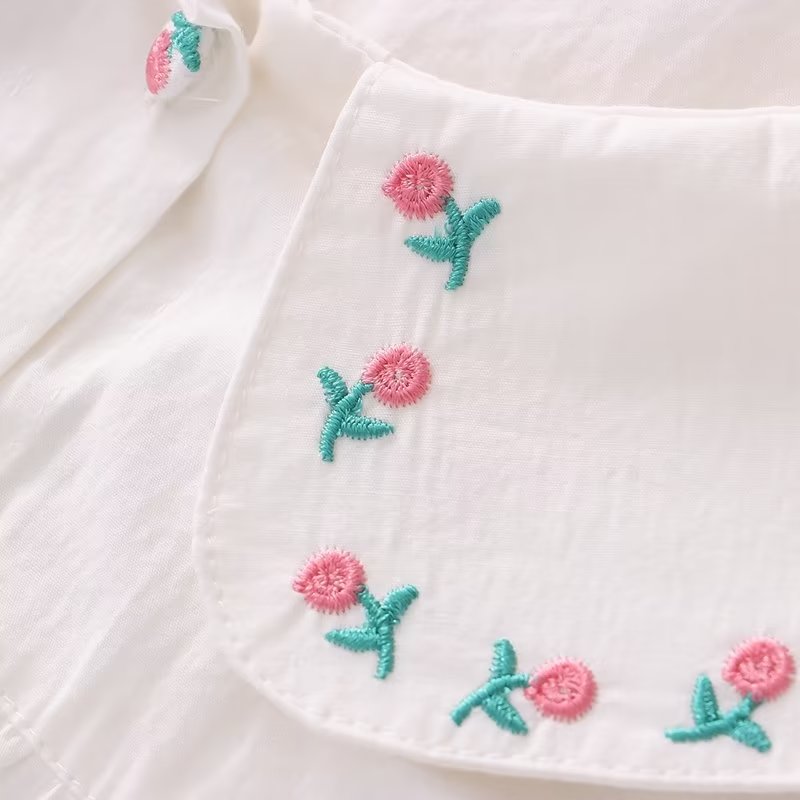 Budding Blossoms Embroidered Blouse (2 Colors)