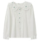 Ditsy Embroidered Peter Pan Blouse (White)