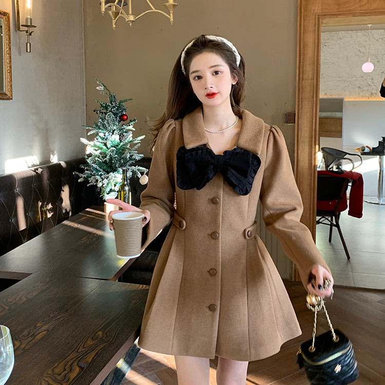 Sweet Bow Dress Coat (2 Colors)