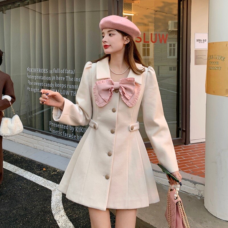 Sweet Bow Dress Coat (2 Colors)