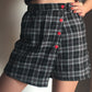 Button Up Heart Plaid Skirt (3 Colors)