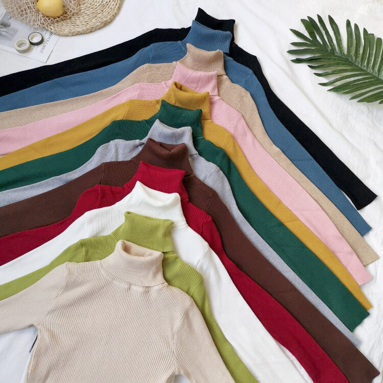 Basic Turtleneck Sweater (15 Colors)