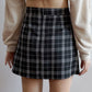 Asymmetrical Plaid Skirt (2 Colors)