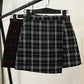 Asymmetrical Plaid Skirt (2 Colors)