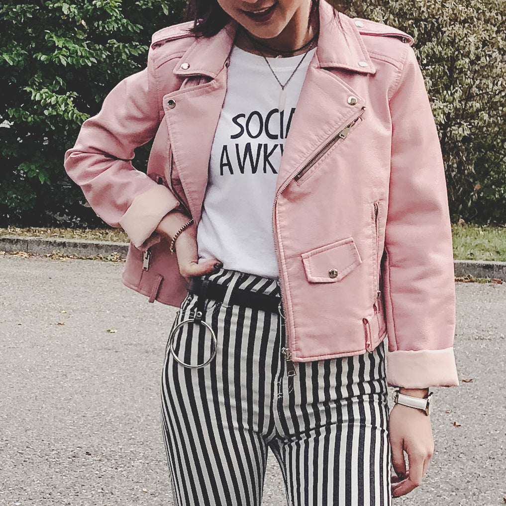 Cropped Faux Leather Moto Jacket (4 Colors)